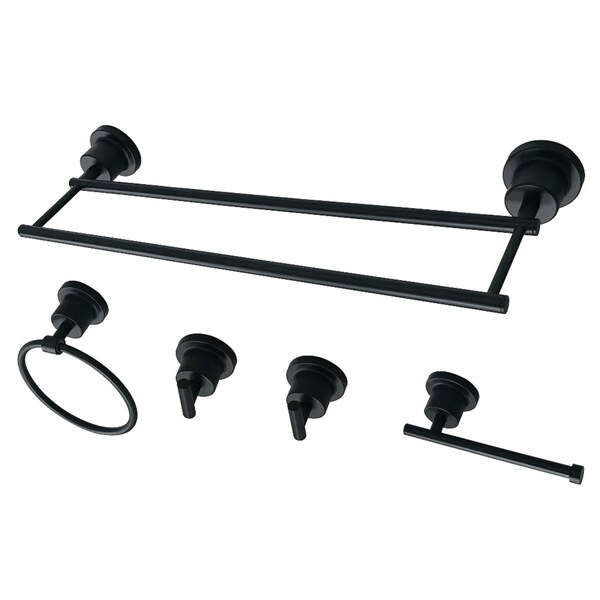 BAH821318478MB Concord 5-Piece Bathroom Accessory Set, Matte Black